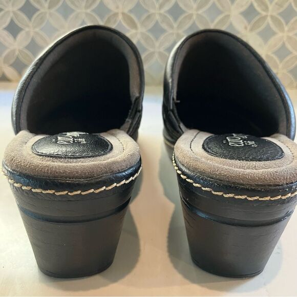 Euro Soft by Sofft Mule Heels Leather Slip On Shoes Black Clogs Womens Size 8 - Picture 13 of 13